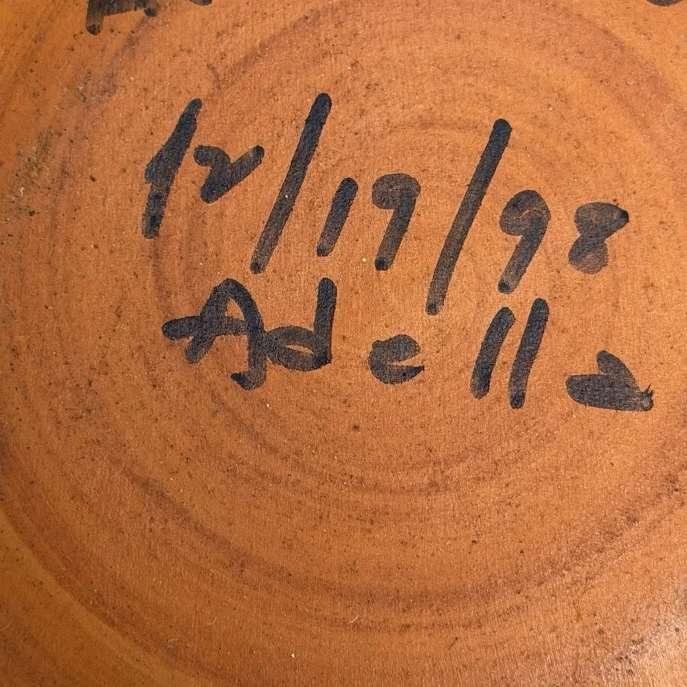 Vintage 1998 Handmade Aztec Acapulco‎ Mexico Pottery Vase Signed and Dated